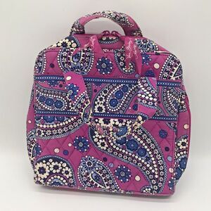 Vera Bradley Boysenberry Tech Organizer Cosmetic Travel Case Zip Bag Retired